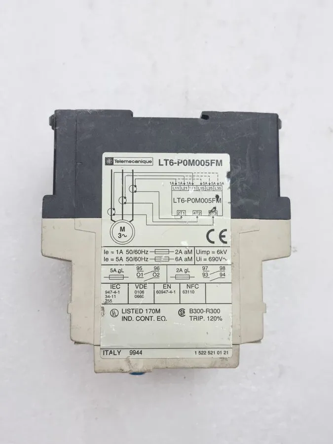Реле защиты Telemecanique LT6-P0M005FM Protection Relay