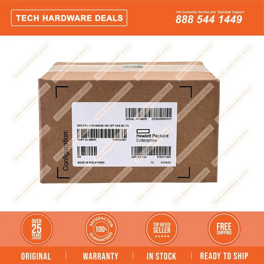 Жёсткий диск HPE P53560-B21 P54680-001 600GB 12Gb/s SAS 15K 2.5" BC HDD Hard Dis