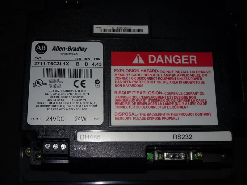 Панель оператора Allen Bradley 2711-T6C3L1X Ser B FRN 4.43 PanelView 600 Touch S — фото лота 2