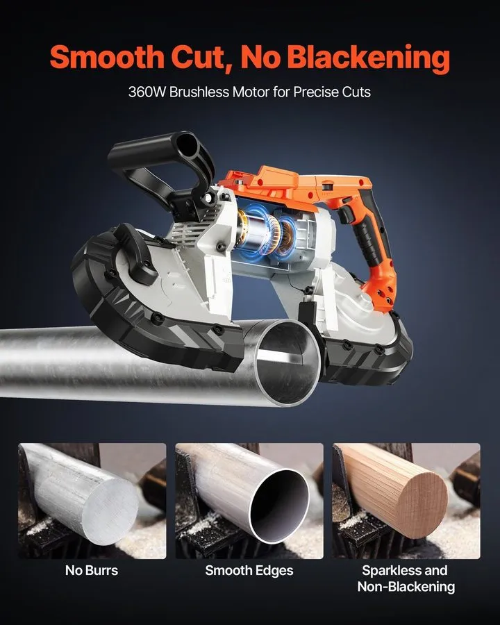 Оборудование ЧПУ 20V Brushless Cordless Band Saw 5in Cutting Depth 360W 0-120m/m — фото лота 2