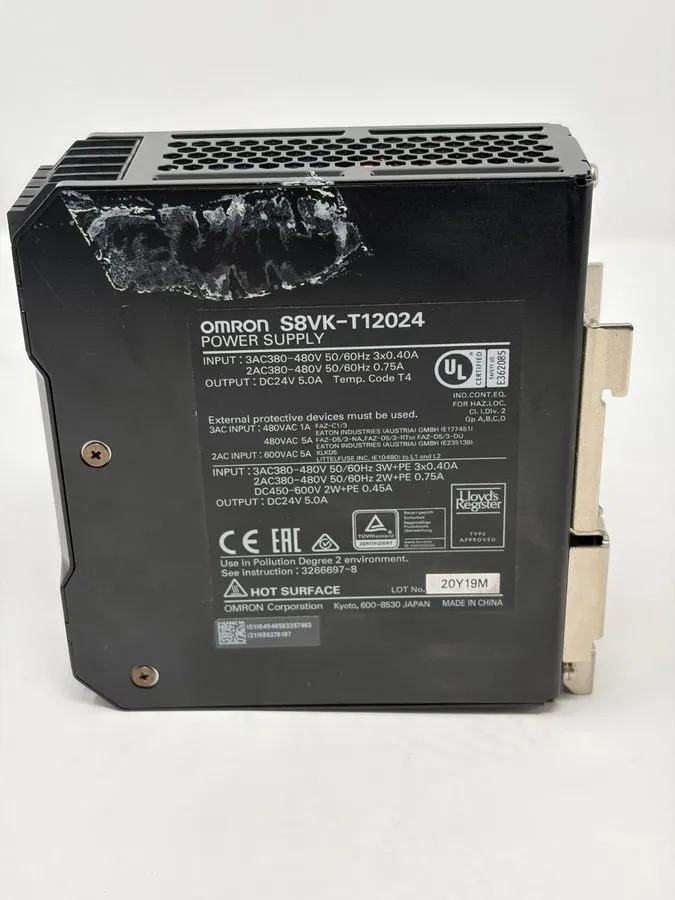 Блок питания Omron S8VK-T12024 24VDC 5.0A 120W DIN Rail Power Supply 380-480VAC