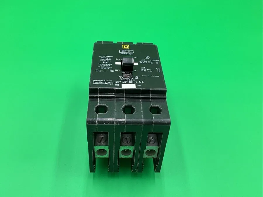 Автоматический выключатель SQUARE D EDB34035 EDB 3 POLE 35AMP 480v CIRCUIT BREAK — фото лота 1