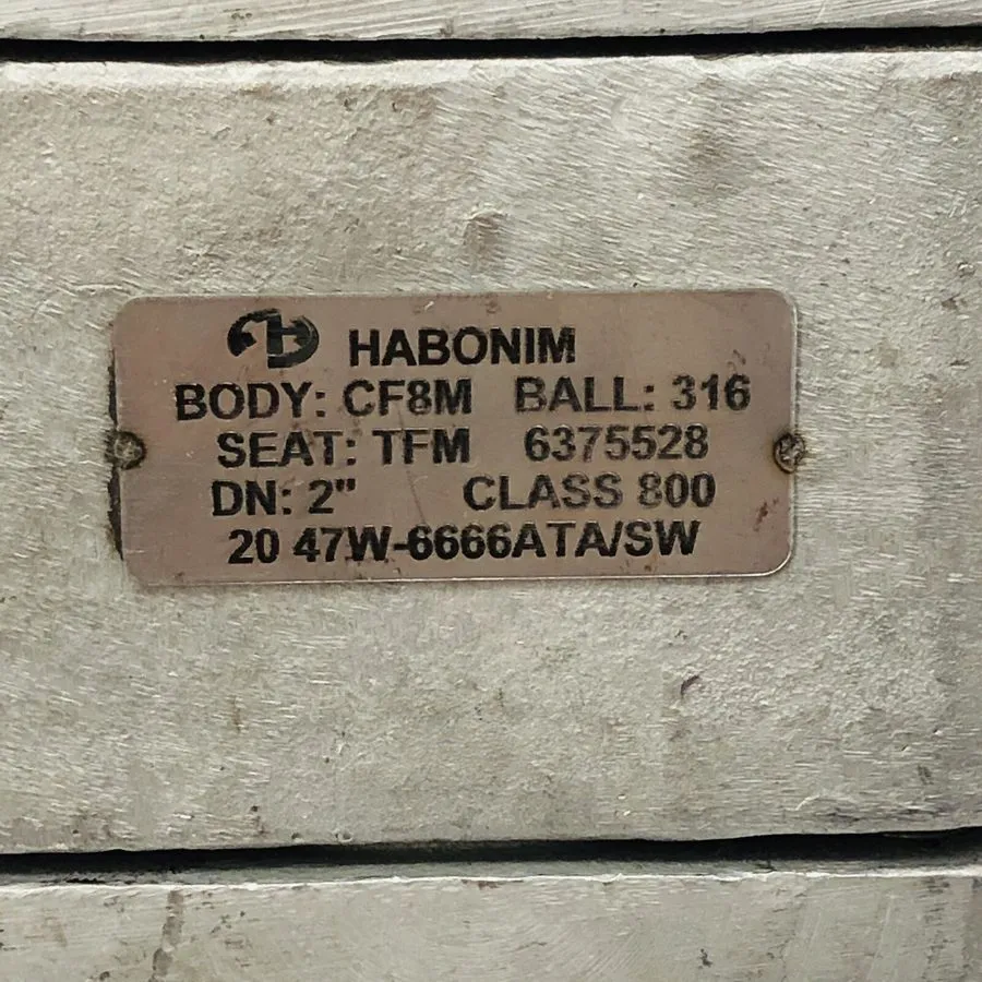Клапан HABONIM 2" 20 47W-6666ATA/SW CLASS 800 STAINLESS STEEL BALL VALVE