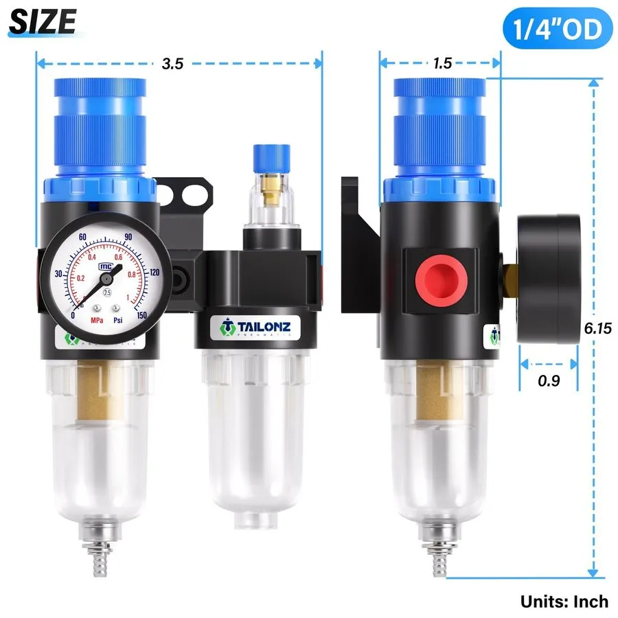 Трубопроводная арматура TAILONZ 1/4"NPT Pneumatic Pressure Regulator AFC2000 Gau