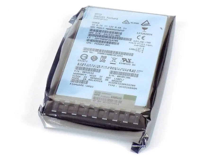 Сервер HPE 960GB SAS 12G 2.5" G10+ GEN11 Server SSD Replace P40510-B21 P41535-00