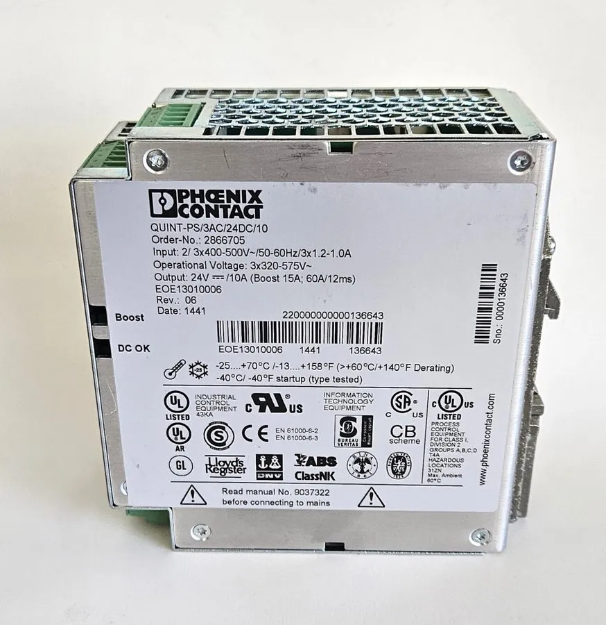 Блок питания PHOENIX Contact Power Supply QUINT-PS/3AC/24DC/10 2866705
