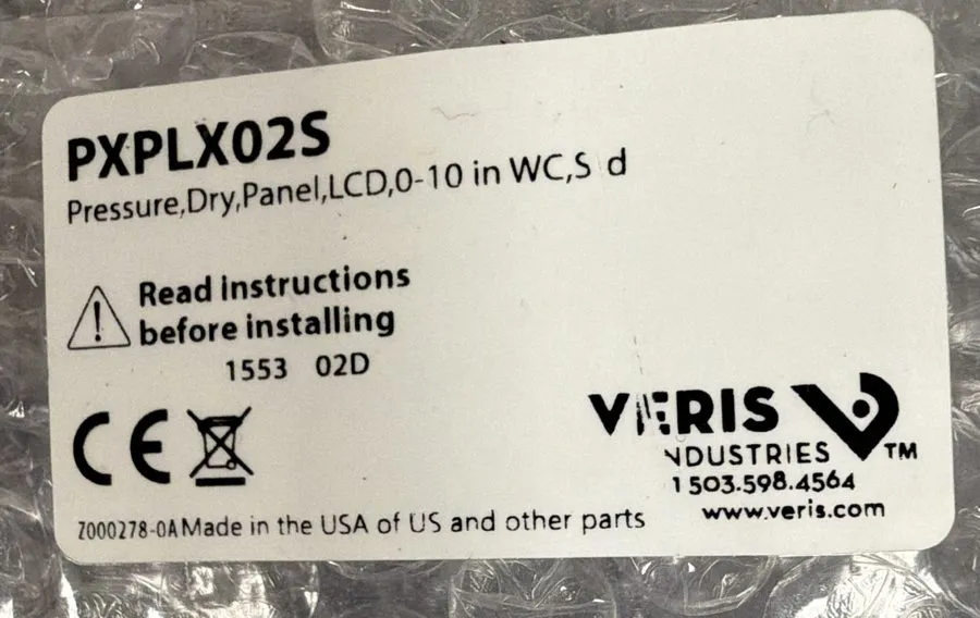 Датчик давления Veris Industries PX Series Differential Pressure Transmitter LCD