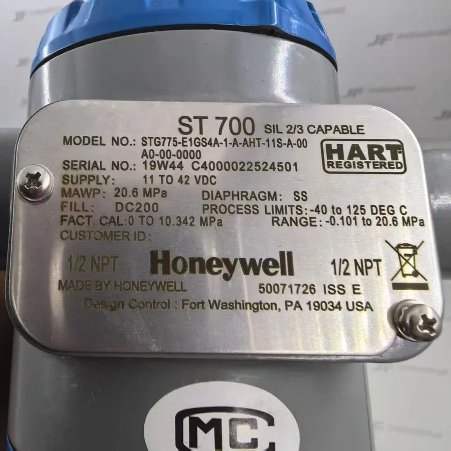 Датчик давления Honeywell ST700 Smartline Hart 4-20mA Diaphragm 500 psi Pressure