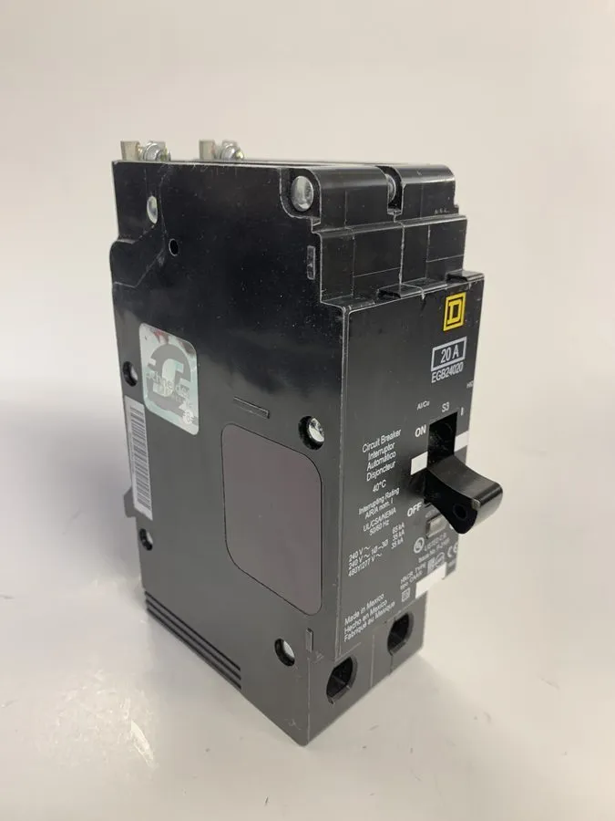 Автоматический выключатель Square D EGB24020 Bolt-On Circuit Breaker 2P 20A 480V