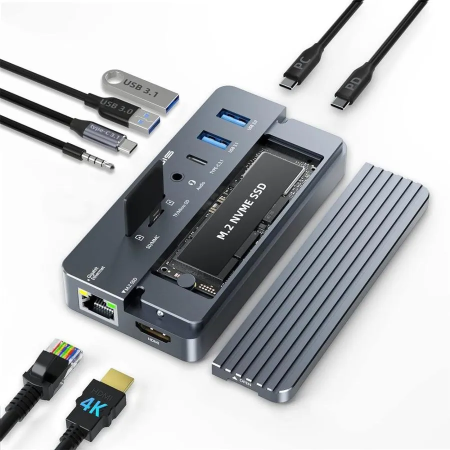 Док-станция ACASIS 10-in-1 USB-C Docking Station NVMe/NGFF SSD Enclosure