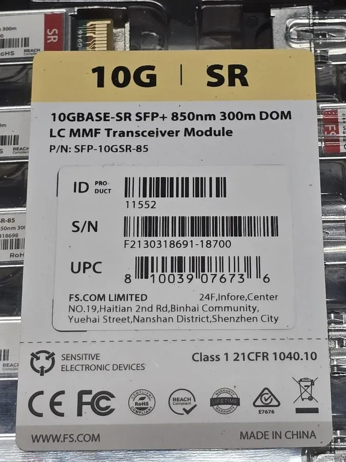 Трансивер SFP-10GSR-85 10G SFP+850nm 300m / CVR QSFP SF10G 40G QSFP+ SFP +Conver — фото лота 1