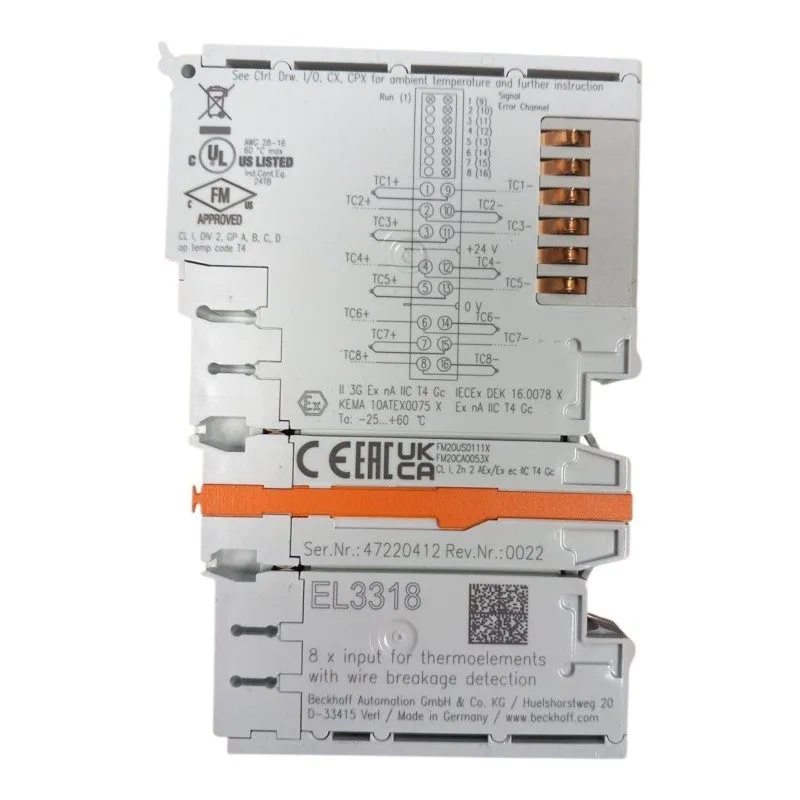Модуль ввода-вывода Beckhoff EL3318 Analog Input EtherCAT Terminal