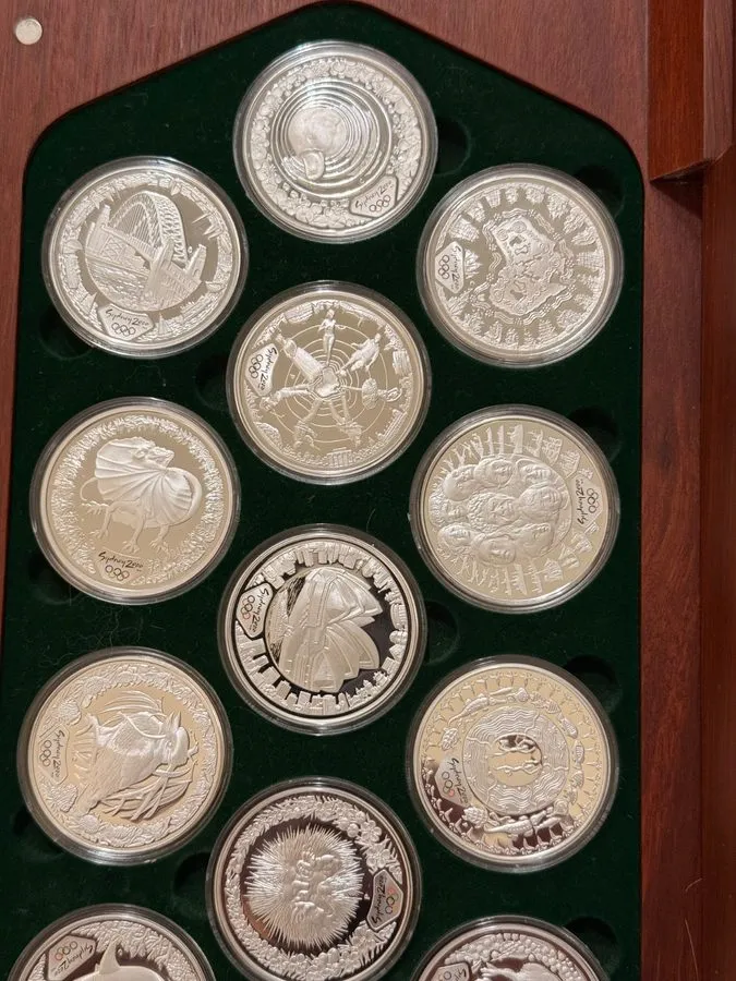 Лабораторный прибор Sydney 2000 Olympic silver proof coin set of 16 coins, 506.1 — фото лота 2