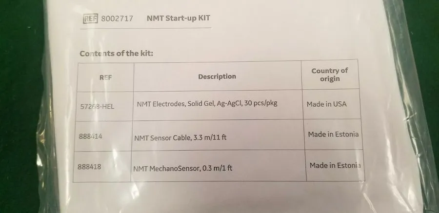 Медицинское оборудование 8002717 GE NMT Start-Up Kit