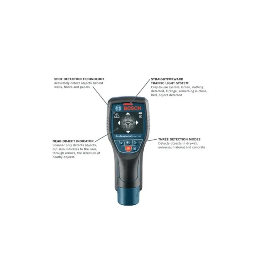 Сканер стен Bosch D-TECT120 Wall and Floor Detection Scanner (Blue) — фото лота 1