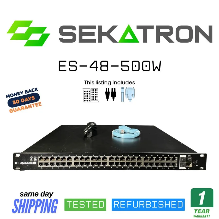 Коммутатор Ubiquiti ES-48-500W Edgeswitch 48-Ports PoE GigaBit Ethernet 1U Switc