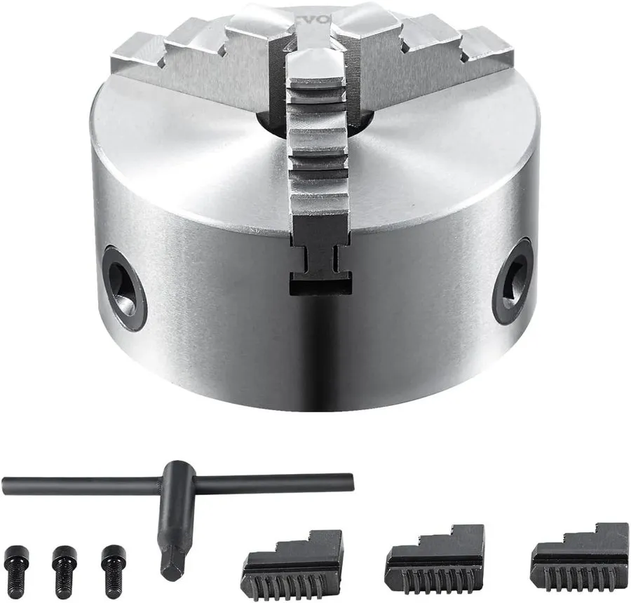 Режущий инструмент 3-Jaw Lathe Chuck, 5'', Self-Centering Lathe Chuck, 0.1-5 in/ — фото лота 1