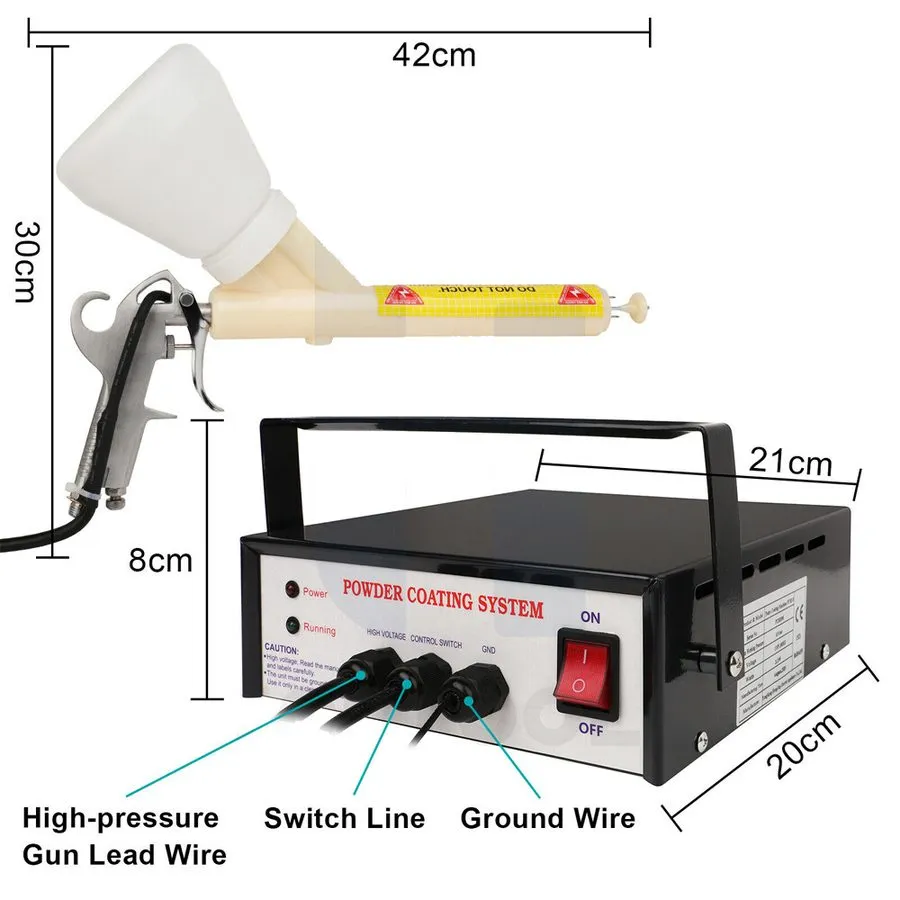 Оборудование ЧПУ Portable Powder Coating System Paint Spray Gun PC03-5 nc — фото лота 1