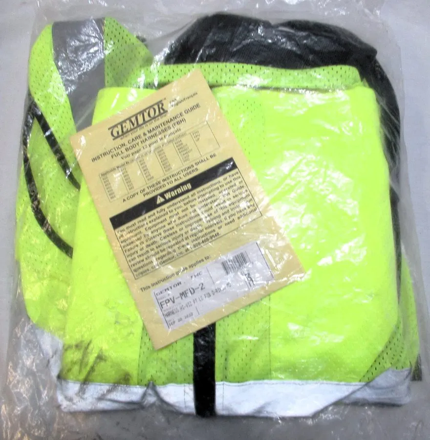 Жгут проводов Gemtor FPV-MFD-2 High Visibility Fall Protection Vest Harness, Siz — фото лота 2