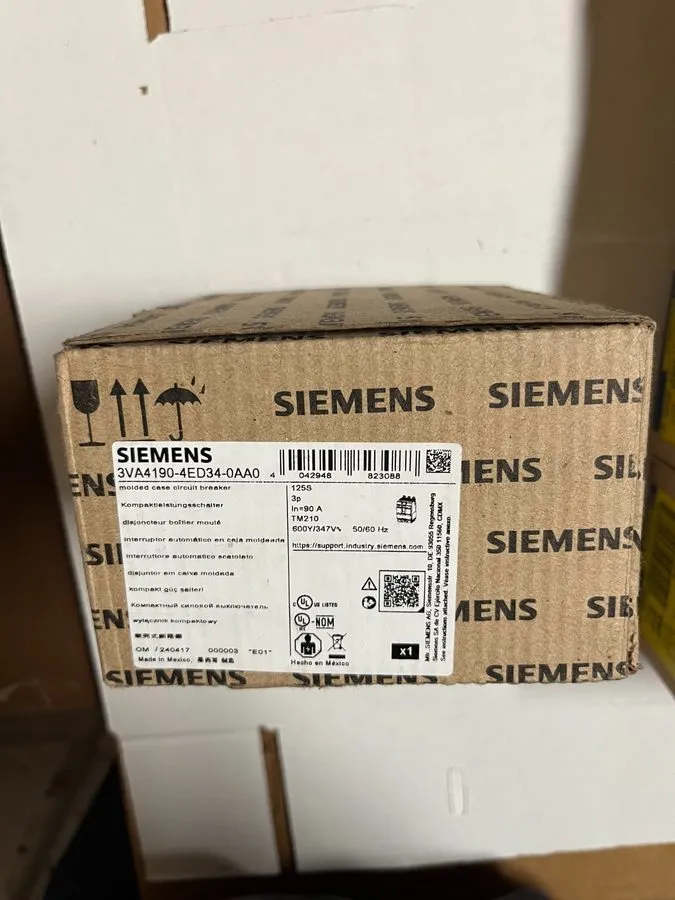 Автоматический выключатель SIEMENS 3VA4190-4ED34-0AA0 Breaker 3VA41 3P 90A 25KA 