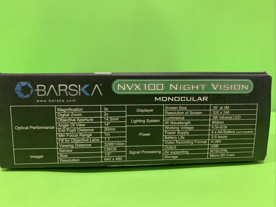 Оптико-электронная система Barska NVX100 Night Vision Monocular Digital Camera a