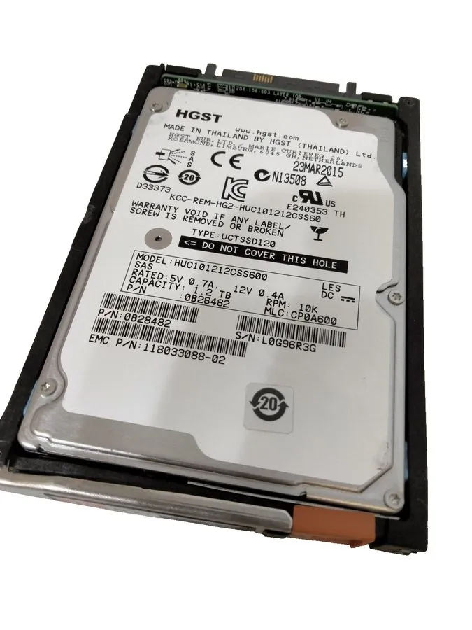Жёсткий диск EMC 005050727 1.2TB 10K 2.5 "SAS HDD VMAX 100K 200K Storage Hard Di — фото лота 1