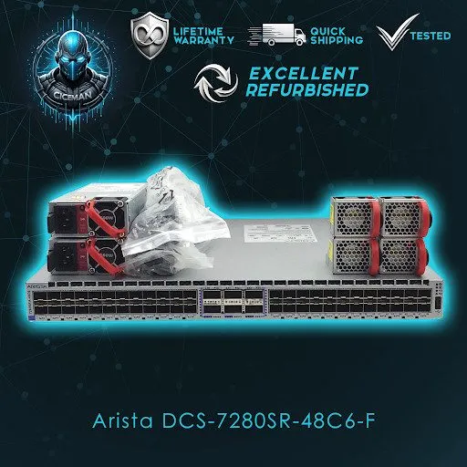 Коммутатор Arista DCS-7280SR-48C6-F Switch 48x 10Gb SFP+ & 6 x 100Gb QSFP28 Port