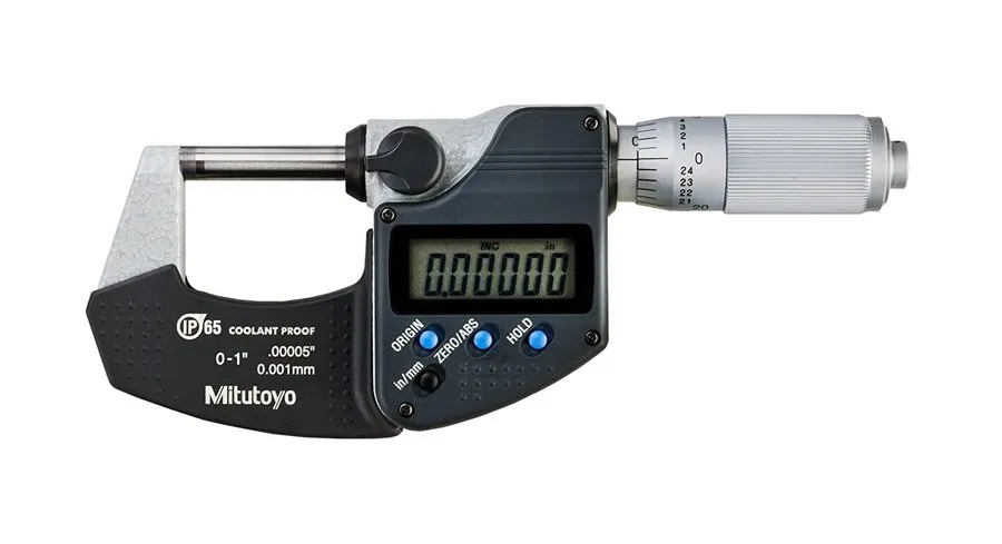 Микрометр Mitutoyo Digital Micrometer 293-348-30 IP65 Coolant Proof 0-1"