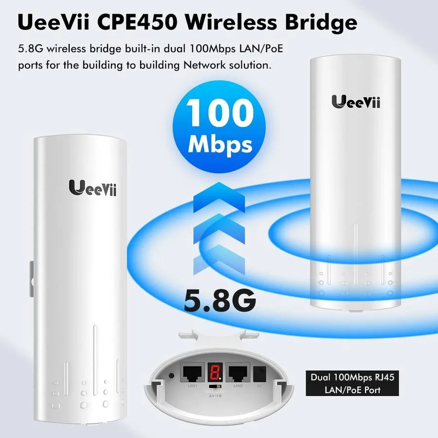 Точка доступа Wi-Fi Wireless Bridge Point to Point Outdoor: CPE450 5.8G 3Km Long