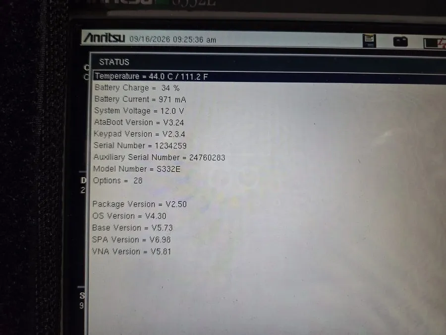 Анализатор спектра Anritsu S332E Site Master Cable, Antenna & Spectrum Analyzer 