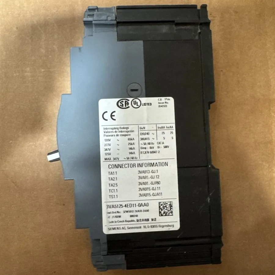 Автоматический выключатель 3VA5125-4ED11-0AA0 Siemens 25A 1 Pole 415V Molded Cas