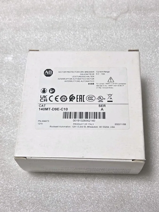 Автоматический выключатель Allen Bradley 140MT-D9E-C10 Motor Protection Circuit 