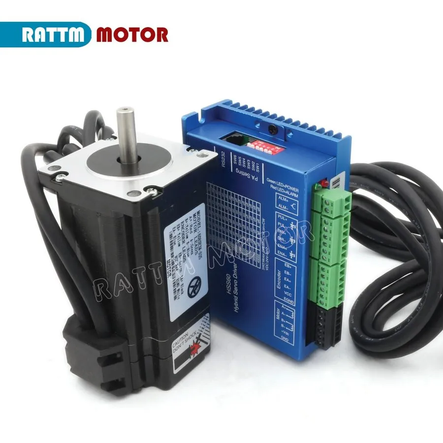 Шаговый двигатель 【US】3N.m Nema24 88mm closed loop Servo Stepper Motor CNC kit 5
