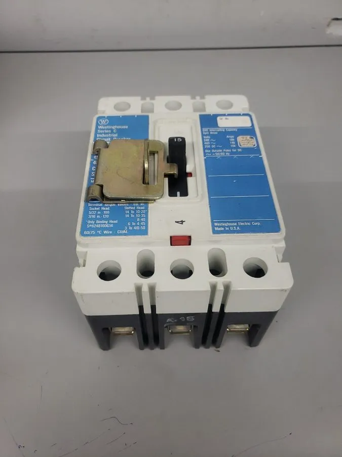 Автоматический выключатель EATON CUTLER HAMMER EHD3015 15A 3-POLE 480V F-FRAME C