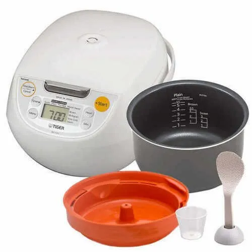 Рисоварка Tiger, 5.5-Cup Micom Rice Cooker, Steamer and Warmer 10 Meal Settings