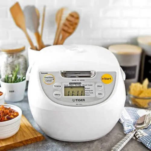 Рисоварка Tiger, 5.5-Cup Micom Rice Cooker, Steamer and Warmer 10 Meal Settings — фото лота 2