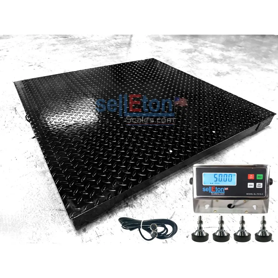 Весы SL-700-4x4-5k+Ramp 48" x 48" Pallet Size Floor Scale with a Ramp l 5000 x 1 — фото лота 1