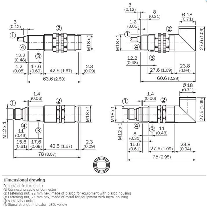 Датчик приближения SICK VTF18-3N5312 Photoelectric proximity sensor NPN
