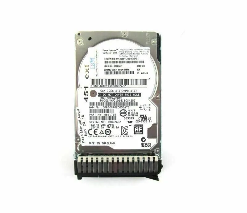 Жёсткий диск NewIBM 00E9958 1.8TB 00E9962 SAS 10K 6Gb/s 2.5" POWER8 E850 P8 HARD