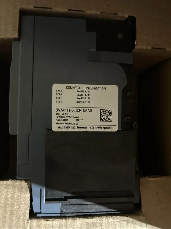 Автоматический выключатель Siemens 3VA4111-6ED34 110 Amp Breaker CSQ — фото лота 1