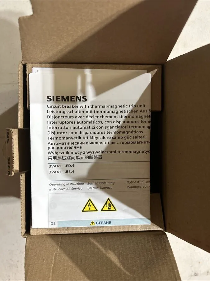 Автоматический выключатель Siemens 3VA4111-6ED34 110 Amp Breaker CSQ — фото лота 2
