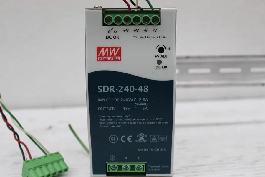 Блок питания SDR-240-48 Single Output Industrial Power Supply 240W 48V DIN Rail