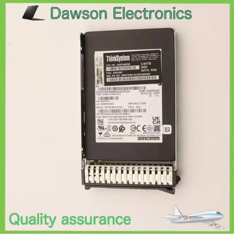 Сервер Lenovo/IBM ThinkSystem 03KH097 4XB7A82292 3.84TB SATA 6G 2.5" RI Server S