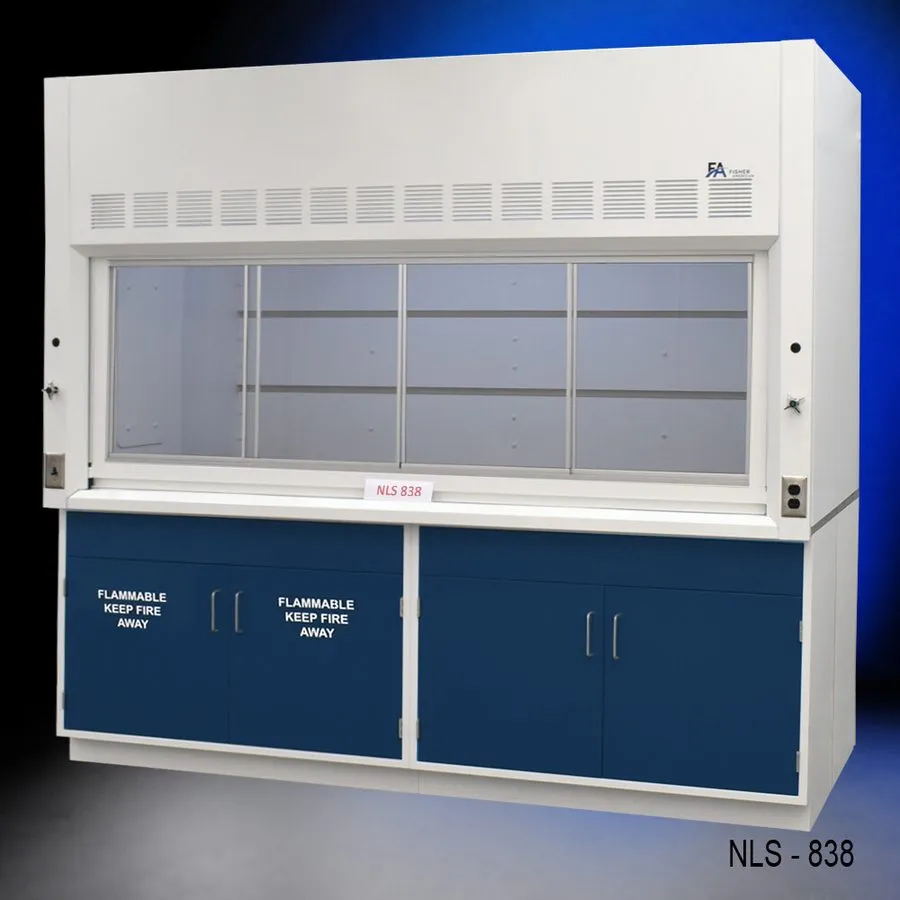 Вытяжной шкаф 8' Laboratory Fume Hood w/ General & ACID Storage Cabinets / E1-92
