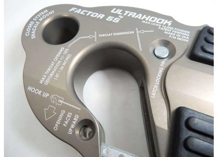 Такелажная скоба Factor 55 00250-06 Universal Gray Aluminum Ultrahook Winch Shac