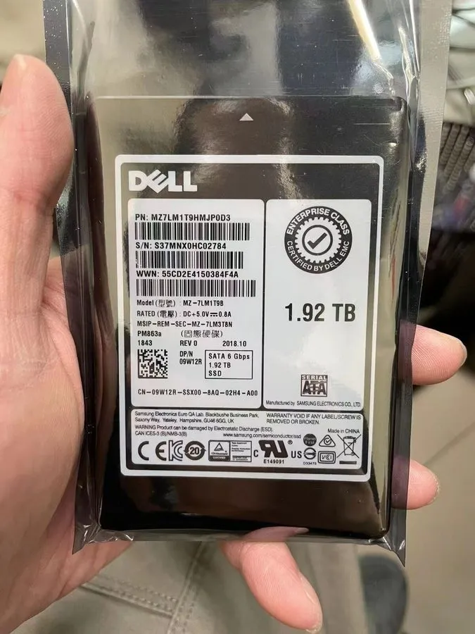 SSD-накопитель DELL 1.92TB Samsung PM863A SATA SSD 6Gbps MZ-7LM1T9B Solid State 