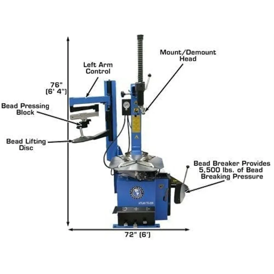 Шиномонтажный станок Atlas Automotive Equipment TC229LH Rim-Clamp Tire Changer w — фото лота 1