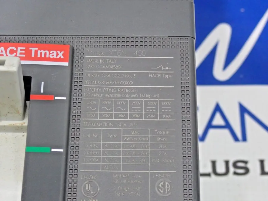 Автоматический выключатель ABB SACE Tmax XT5N 400 3-Pole 400A Molded Case Breake — фото лота 1