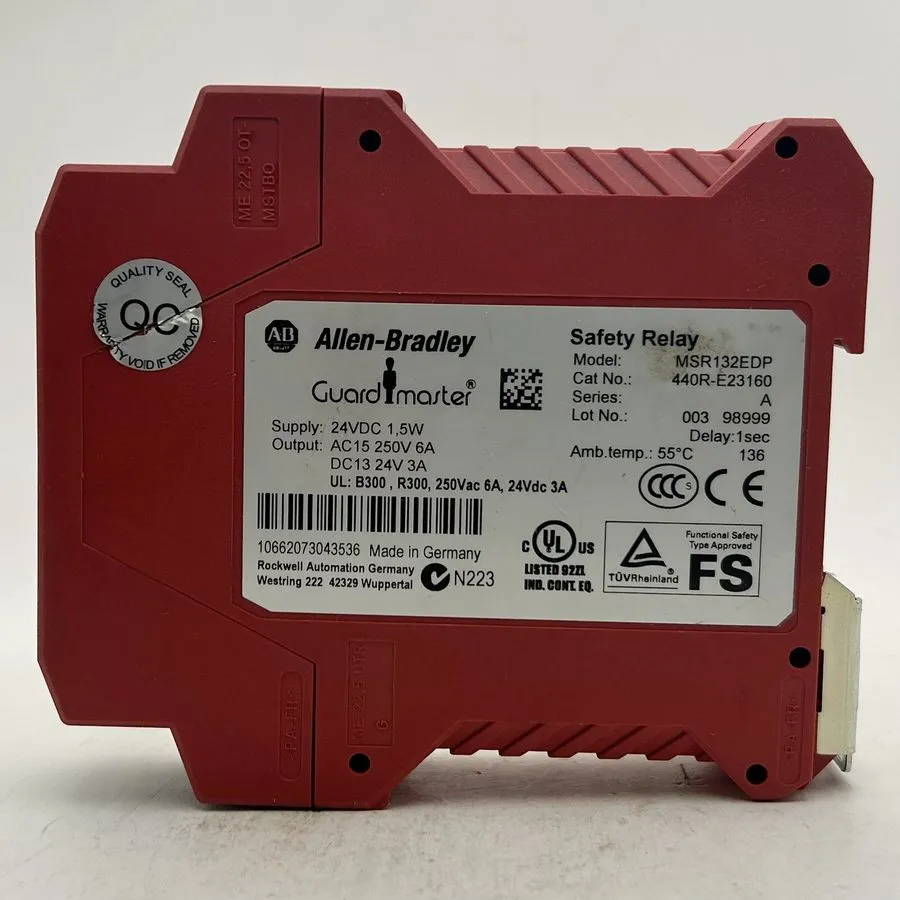 Реле безопасности GUARANTEED! ALLEN-BRADLEY GUARDMASTER SAFETY RELAY 440R-E23160 — фото лота 1