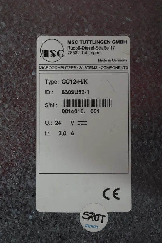 Панель оператора MSC Tuttlingen CC12-H/K HMI Control Panel Available Now — фото лота 1